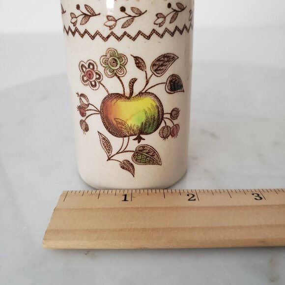 VTG Johnson Brothers Fruit Sampler Apple Ceramic Salt Pepper Shaker Old Granite - Picture 6 of 9